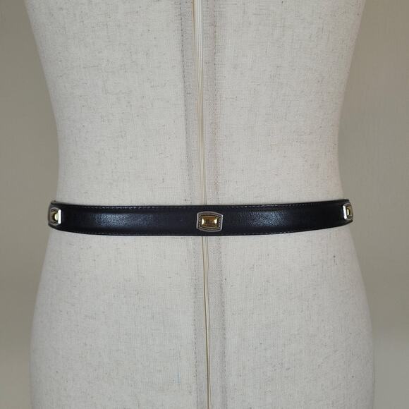 Brighton Belt Medium Black Leather Silver Gold Buckle Accents Western Boho USA - Picture 4 of 7